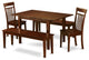 5 Pc Dining Room Set With Bench -Table With 2 Dining Chairs And 2 Benches