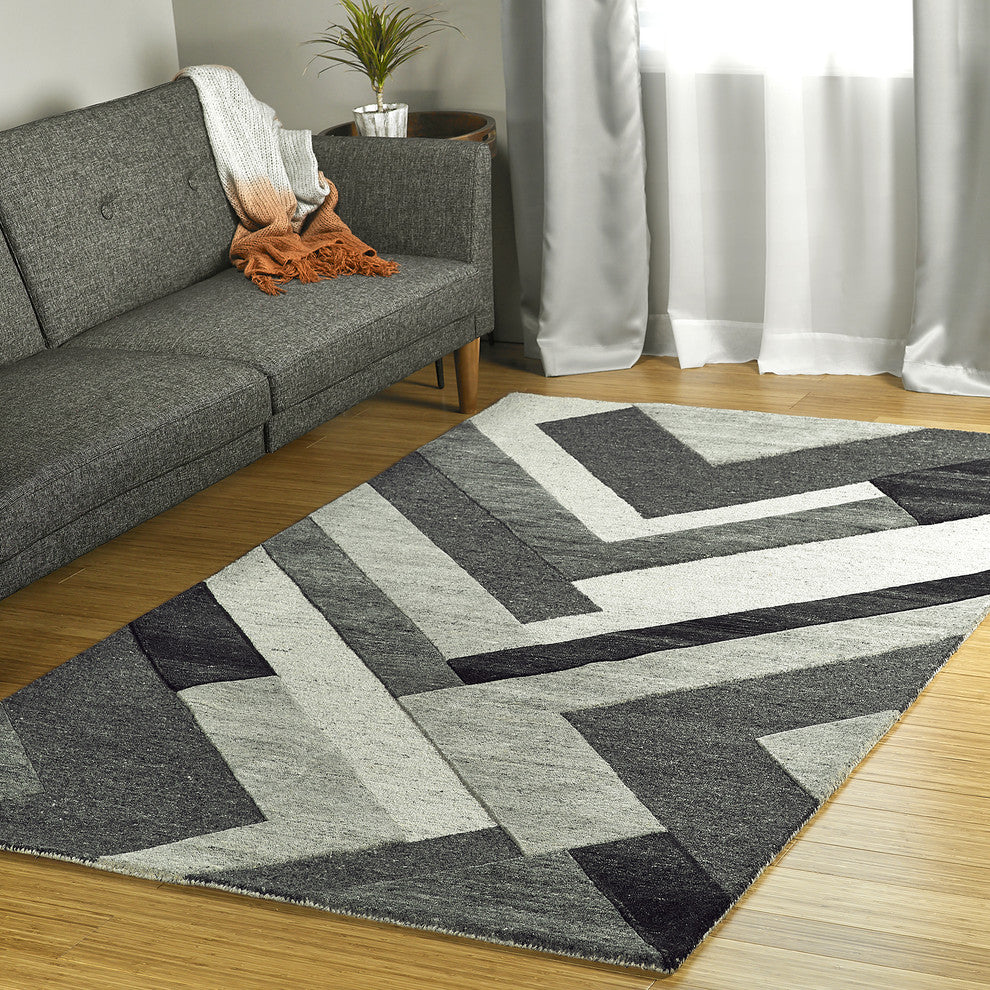 Kaleen Alzada Rug, Charcoal 3'x5'