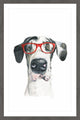 "Chiens a Lunettes" Framed Painting Print, 24"x36"