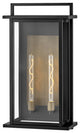 Hinkley Langston 29" Extra Large Outdoor Wall Mount, Black + Burnished Bronze