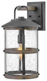 Hinkley Lakehouse Medium Wall Mount Lantern, Aged Zinc