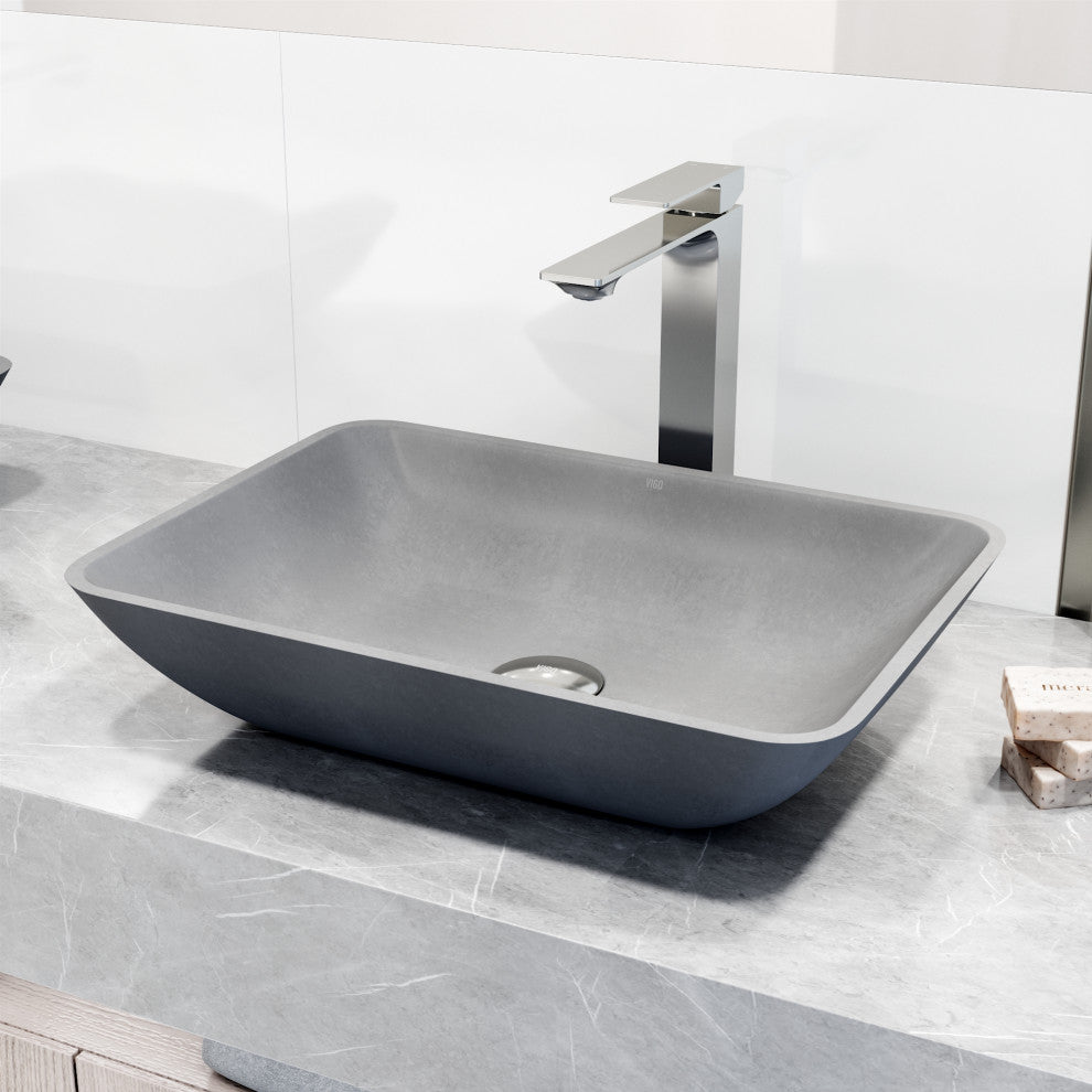 VIGO Dunn 11" H Single Handle Single Hole Bathroom Vessel Faucet, Chrome