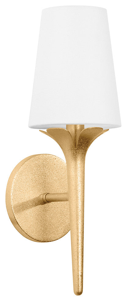 1 Light Wall Sconce, Gold Leaf
