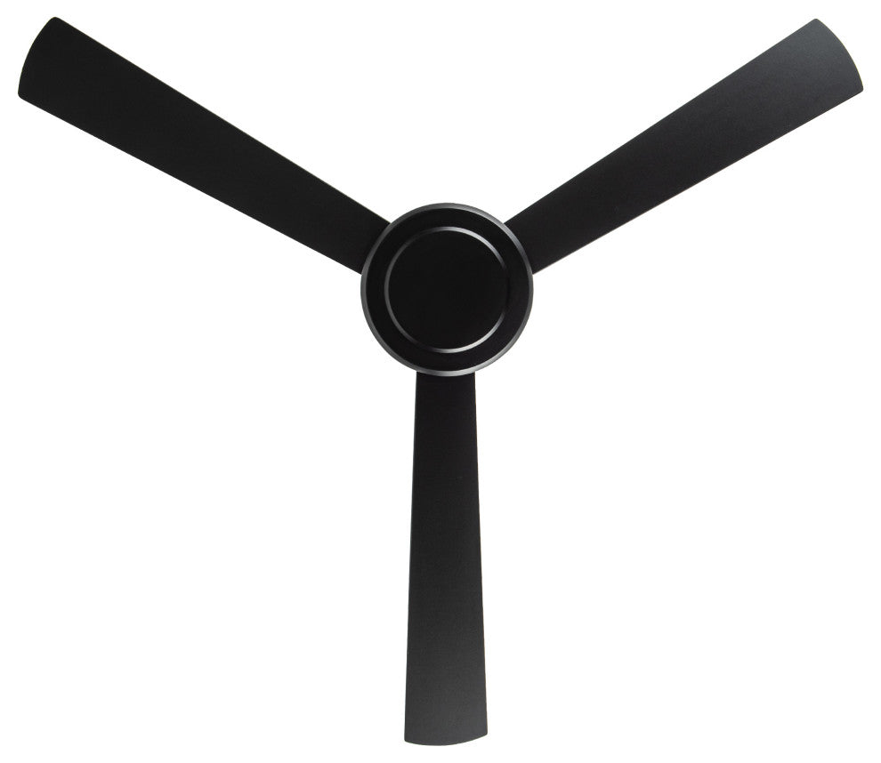 52-inch Modern 3-Blade Black LED Ceiling Fan without Light