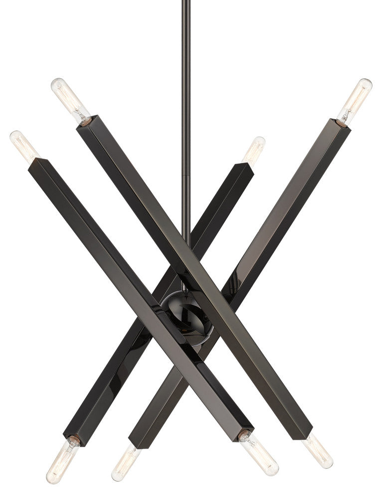 Livex Lighting Monaco 8-Light Black Chrome Chandelier