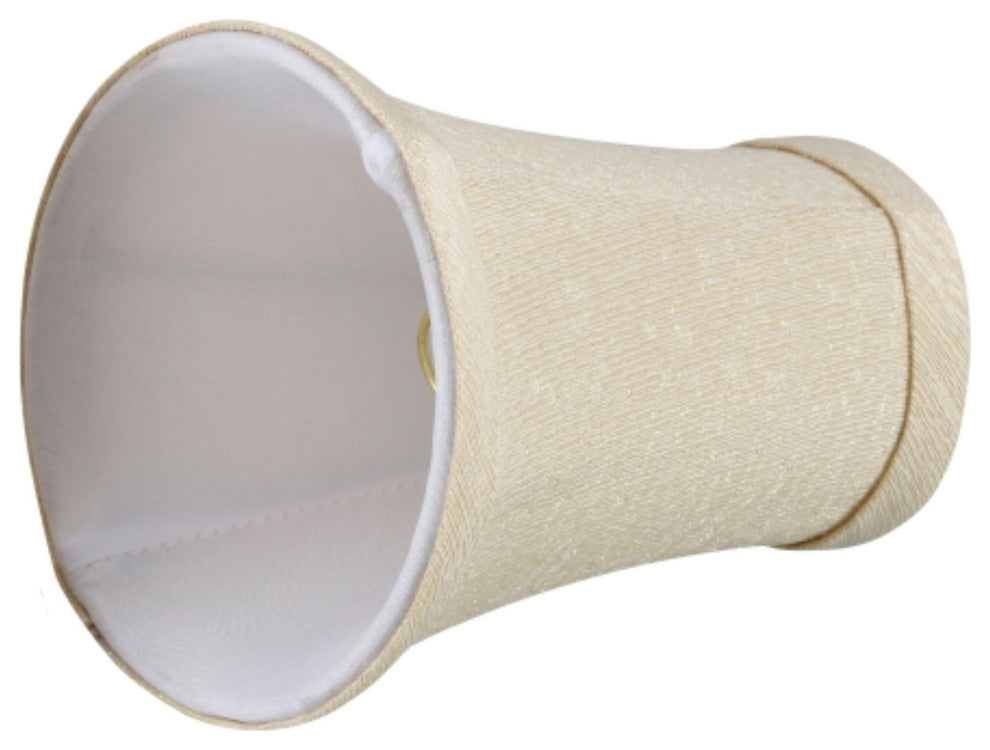 30013-2 Small Bell  Chandelier Clip On Lamp Shade Butter Creme 2 1/2"x4"x5"