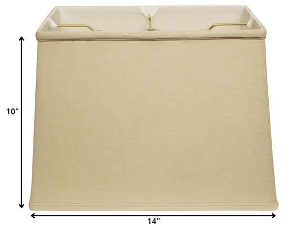 14" Pale Brown Throwback Rectangle Linen Lampshade