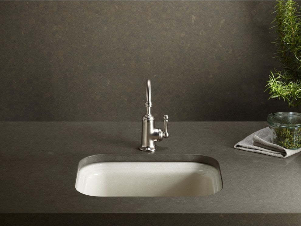 Kohler K-6589-U Northland 15" Undermount Single Basin Cast Iron - White
