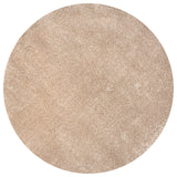 Haze Solid Low-Pile Runner Rug, Beige, 5' Round