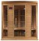 4-Person Corner Near Zero Emf(Under 2Mg) Far Infrared Sauna (Canadian Red Cedar)