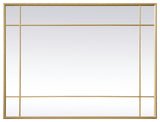French Panel Wall Mirror 30x40", Brass