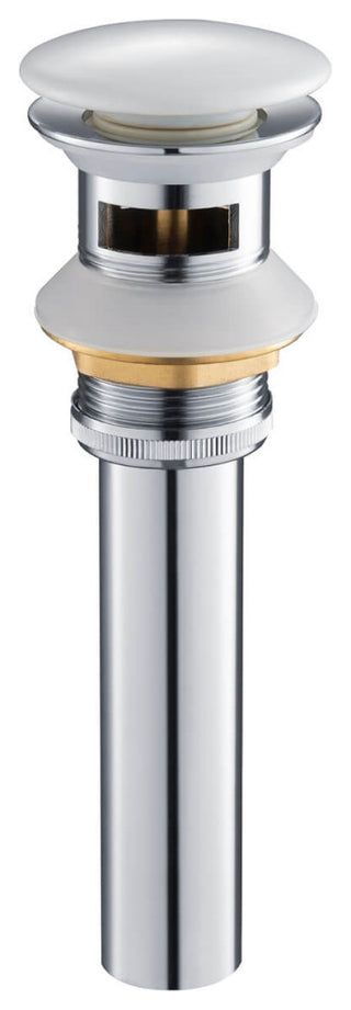 Pop Up Drain Stopper Full Cover With Overflow, KPW102, Ceramic White