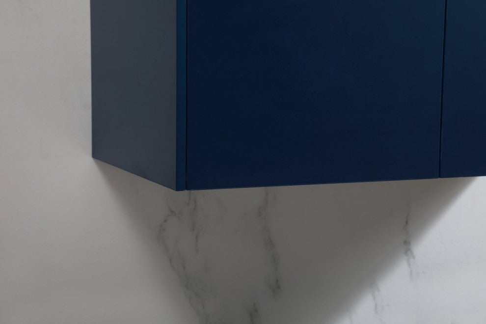 Phoebe Single Bathroom Vanity, Blue, 36", Without Backsplash
