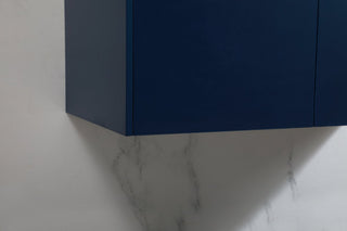 Phoebe Single Bathroom Vanity, Blue, 36", Without Backsplash