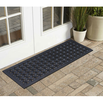 A1HC Heavy Weight Albertina Indoor/Outdoor Durable Rubber Doormat 18"X48", Black