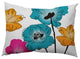 Popping Poppies Decorative Throw Pillow, Blue, 14"x20"