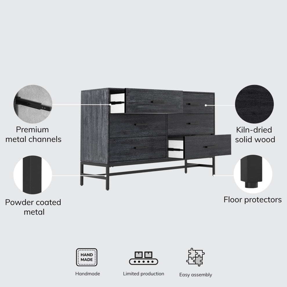 Leah Chest of Drawers, Black