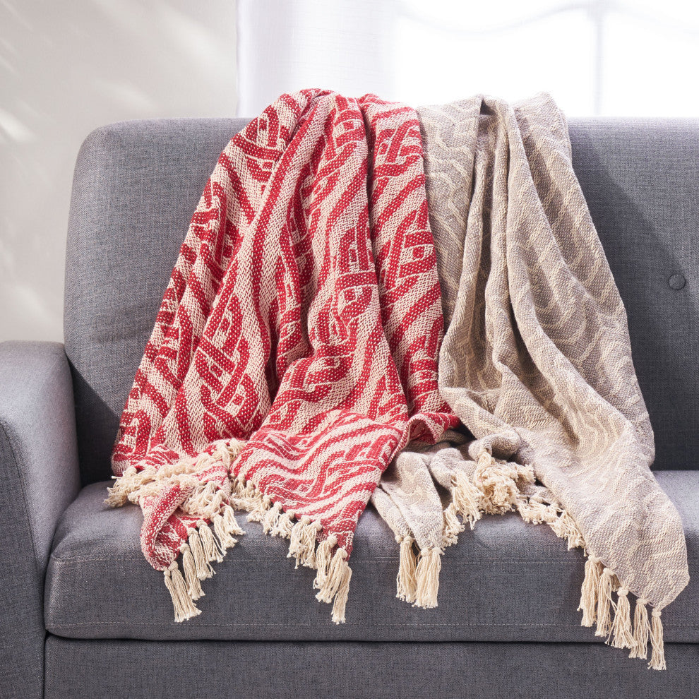 Freda Boho Handcrafted Cotton Throw Blanket