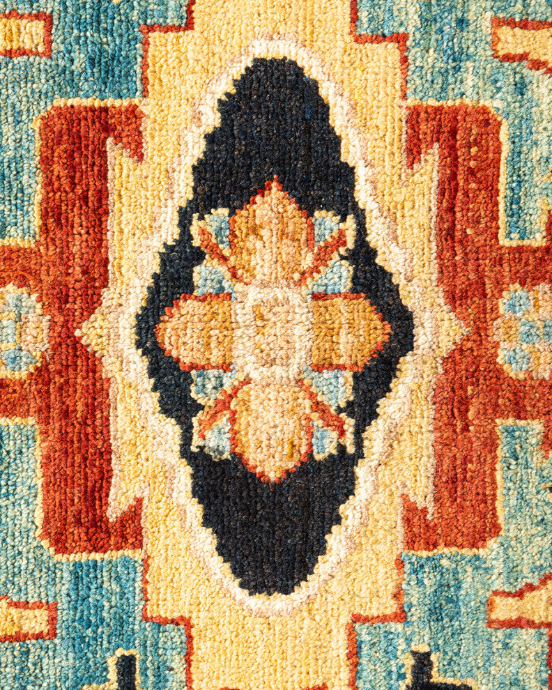 Eclectic, One-of-a-Kind Hand-Knotted Area Rug Blue, 9'2"x11'8"