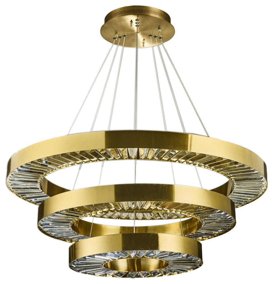 BETHEL INTERNATIONAL GL311C31G 3-Light LED Chandelier