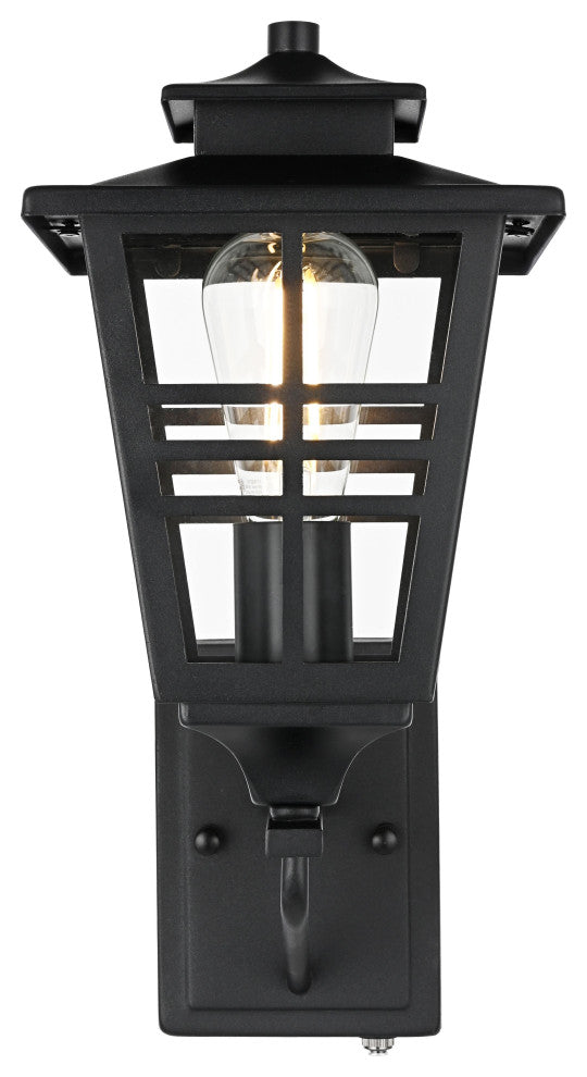 Home Living 7" Outdoor Wall Sconce, Black