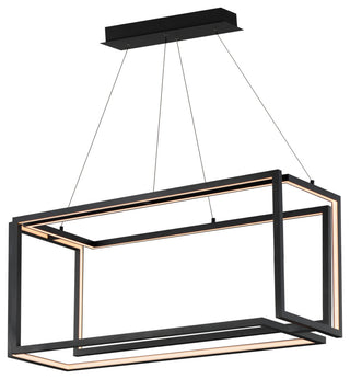 ET2 E21266 Penrose 38"W LED Abstract Linear Chandelier - Black