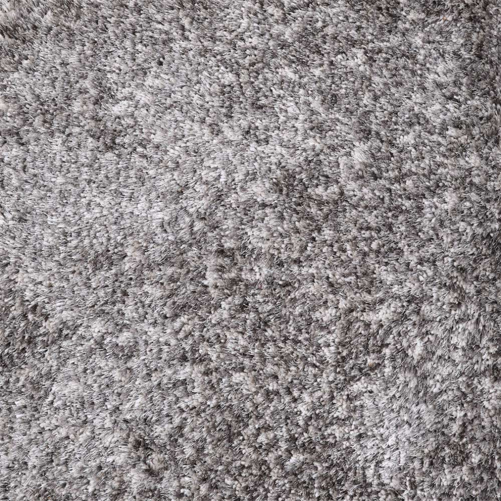 HAND TUFTED SHAG POLYESTER ECO-FRIENDLY AREA RUGS -Gray White Color,Solid Design