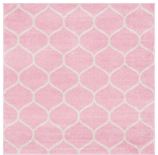 Rug Unique Loom Trellis Frieze Pink Square 6' 0 x 6' 0