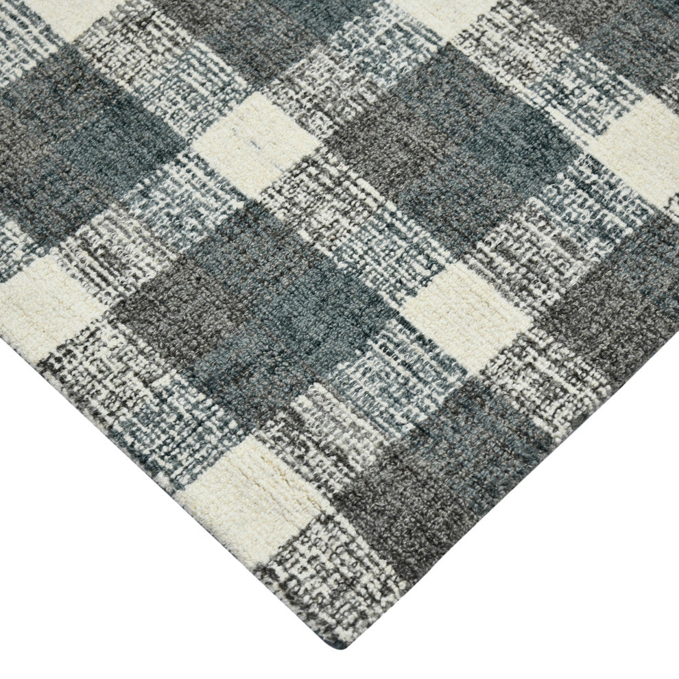 Tartan Cartwell Area Rug, Gray, 8' x 10', Plaid