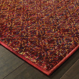 Aegina Diamonds Red/Rust Area Rug, 6'7"x9'6"