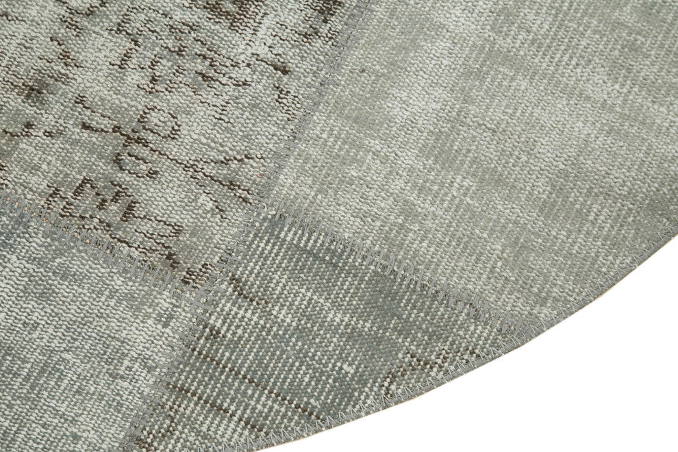 Rug N Carpet - Handwoven Turkish 4' 11" x 4' 11" Contemporary Round Area Rug