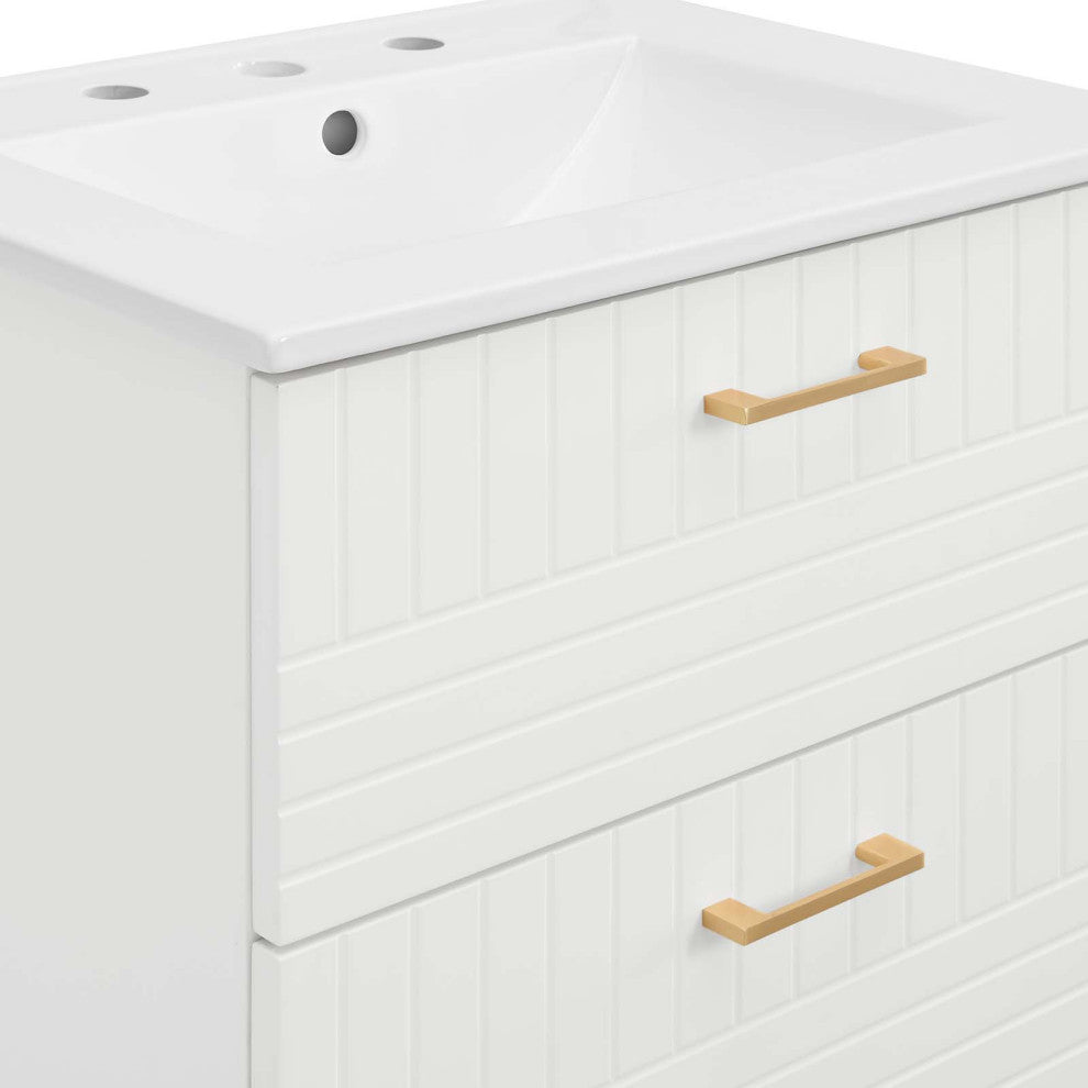Daybreak 24" Bathroom Vanity, White White