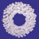 24" Crystal White Wreath 110 Tips