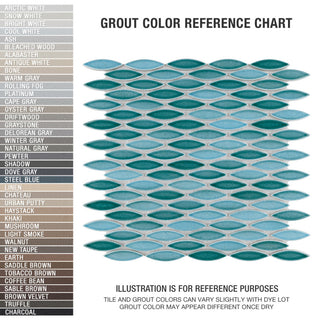 Pescado Glossy Ceramic Mosaic Floor and Wall Tile, Glossy Agua