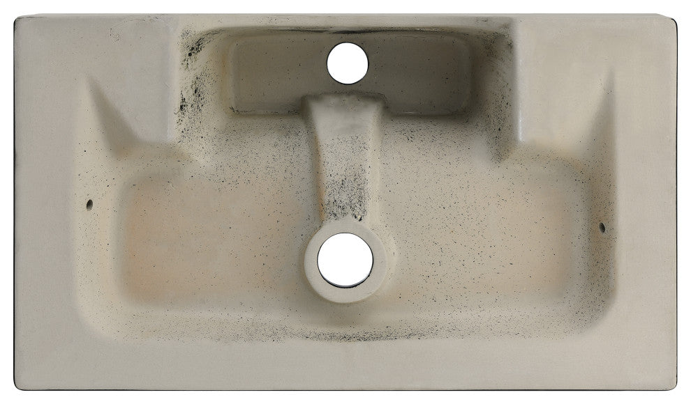Claire Ceramic Wall Hung Sink, Matte Black