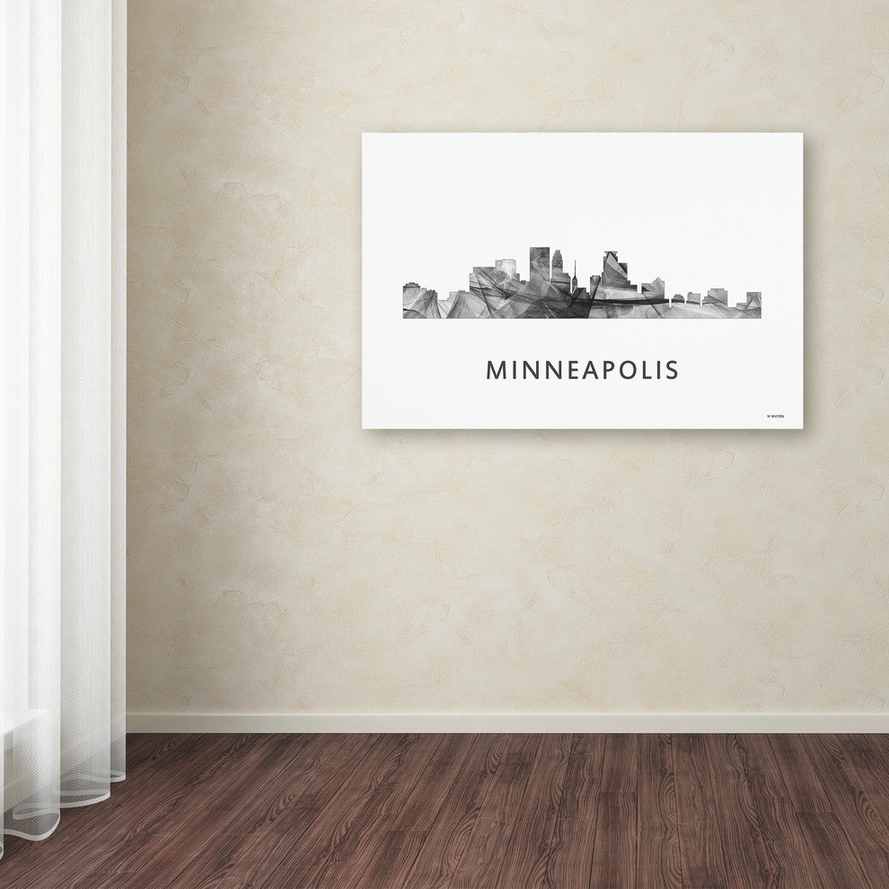 Marlene Watson 'Minneapolis Minnesota Skyline' Canvas Art, 19x12