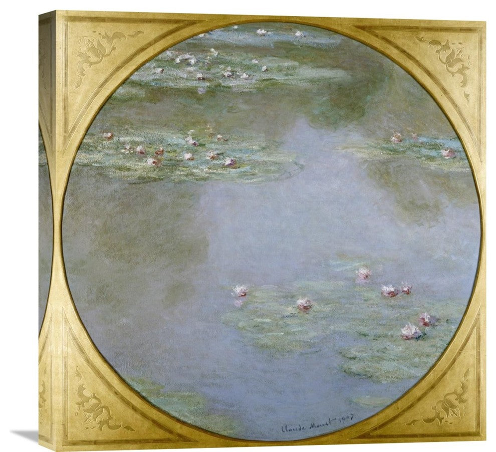 "Waterlilies" Stretched Canvas Giclee by Claude Monet, 22"x22"