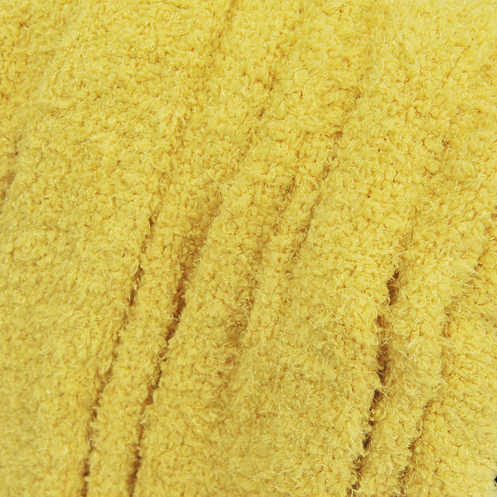 Fluffy Knitted Throw, Mimosa, 50"x60"