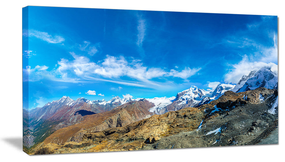 "Alps Mountains in Switzerland" Landscape Wall Art, 1 Panel, 60"x28"