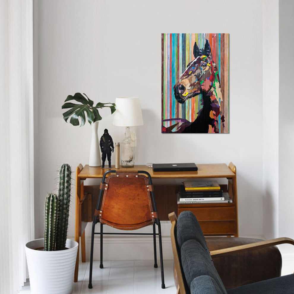 "Geo Horse" by DAAS, Canvas Print, 18"x12"
