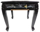 Dragon Leg Oriental End Table Inlaid Pearl, Black Lacquer