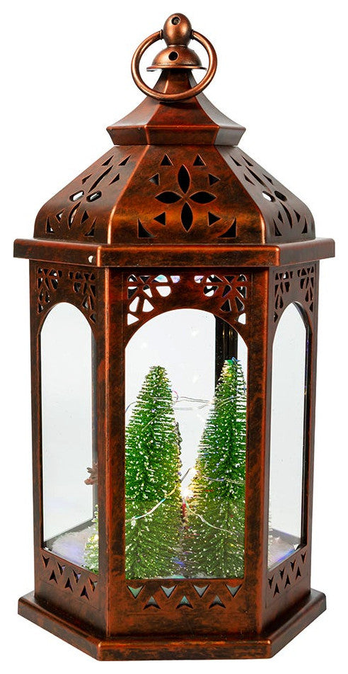 Kurt Adler 13" Battery-Operated Lighted Lantern With Santa