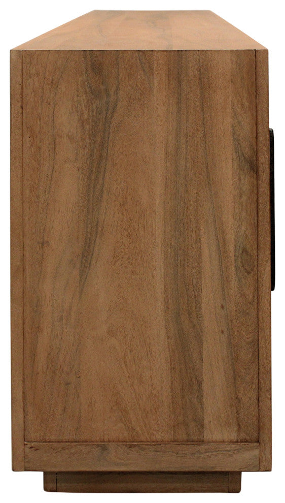 Kate 6-Door Solid Wood Sideboard With Acacia Wood, Natural Finish