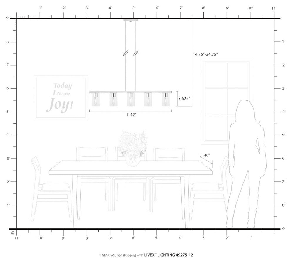 Clarion 5 Light Satin Brass Linear Chandelier