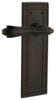 Mission Plate With Fleur Lever, Oil-Rubbed Bronze, Passage, Non-Handed