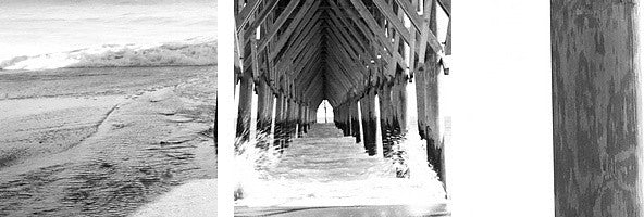 "Under Wooden Pier NC" Canvas Art, 60"x20"x1.25"