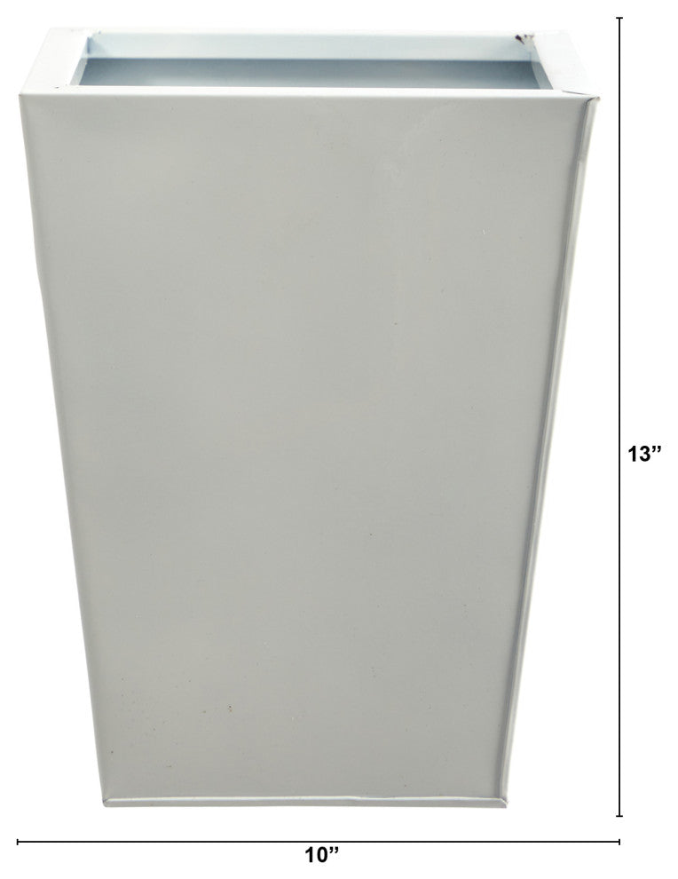13" Classic Square Metal Planter