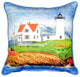 Betsy Drake Nubble Lighthouse Small Indoor/Outdoor Pillow 11x14