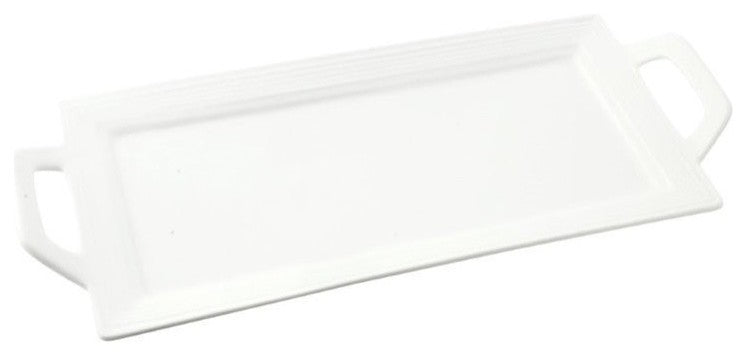 Whittier Embossed Rectangular Handled Platter, Set of 2