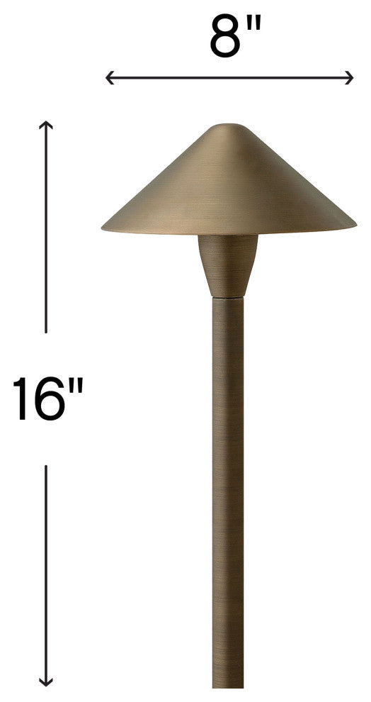 Hinkley Springfield 16" Small LED Low-Voltage Path Light, Matte Bronze